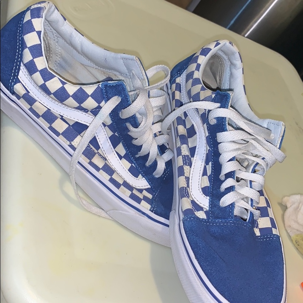 Size 11 Checker board slightly used vans. My fav